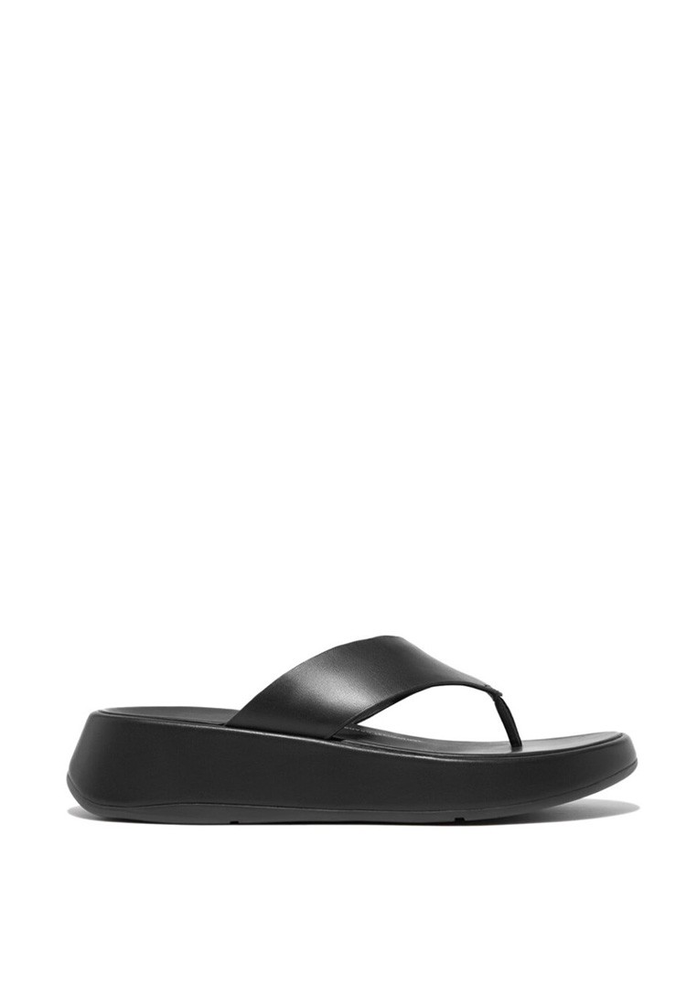 FitFlop F-MODE Women's Flatform Toe-Post Sandals - All Black (FW3-090)