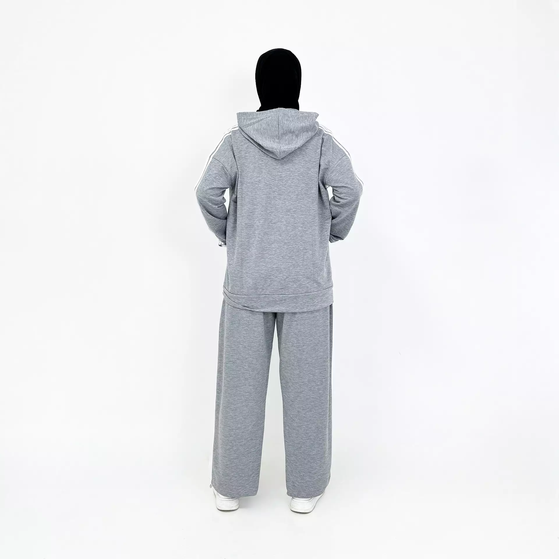 Setelan Celana Training Mandasya | Metching Set Sweat Sporty ABU ABU