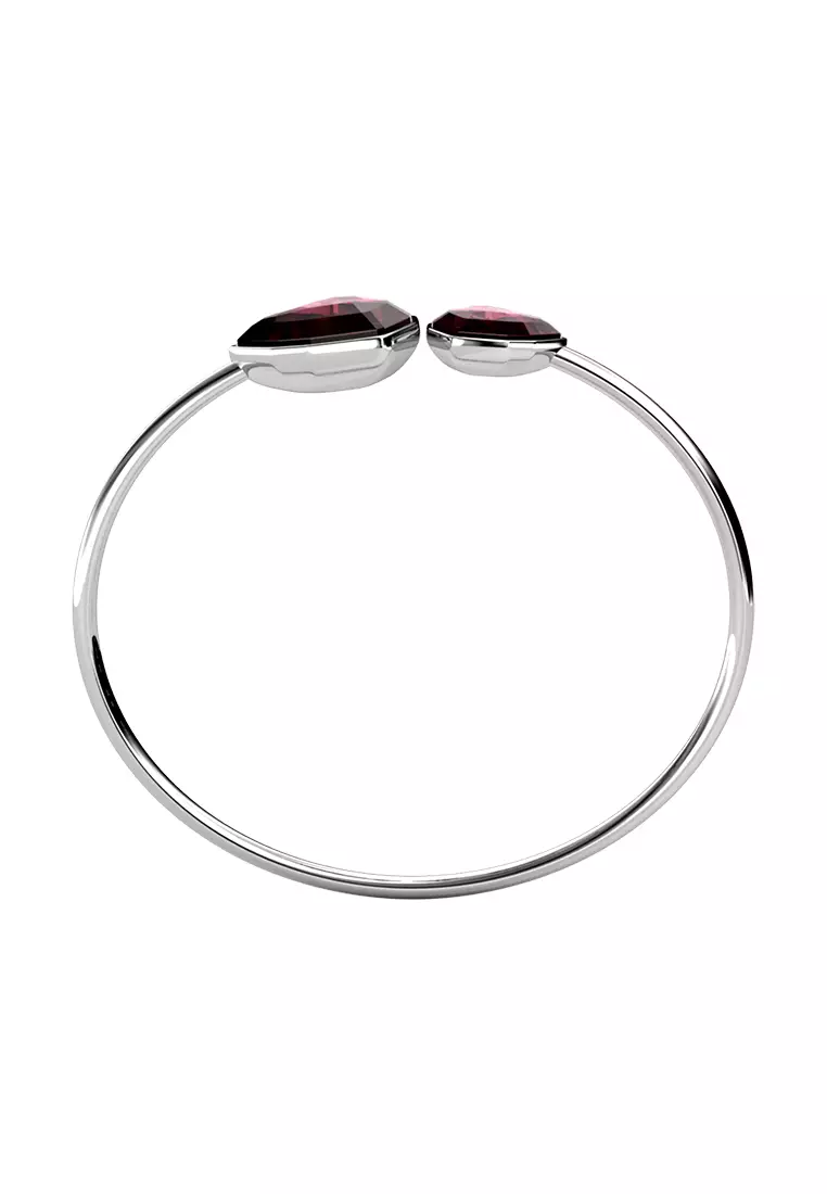 Crystal Pyramid Bangle WG - Gelang Crystal Luvea Collection by Her Jewellery