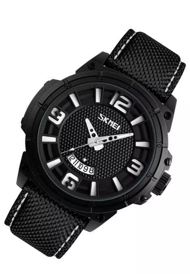 Jam Tangan Kasual Analog Design Pria Waterproof 30m Strap Tali Material PU Leather RQ08 ORIGINAL