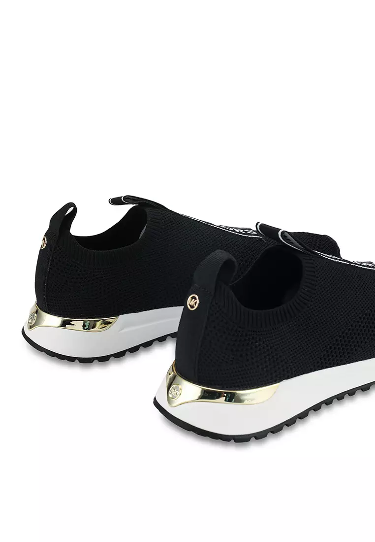 Mk mesh and shop leather logo tape trainer
