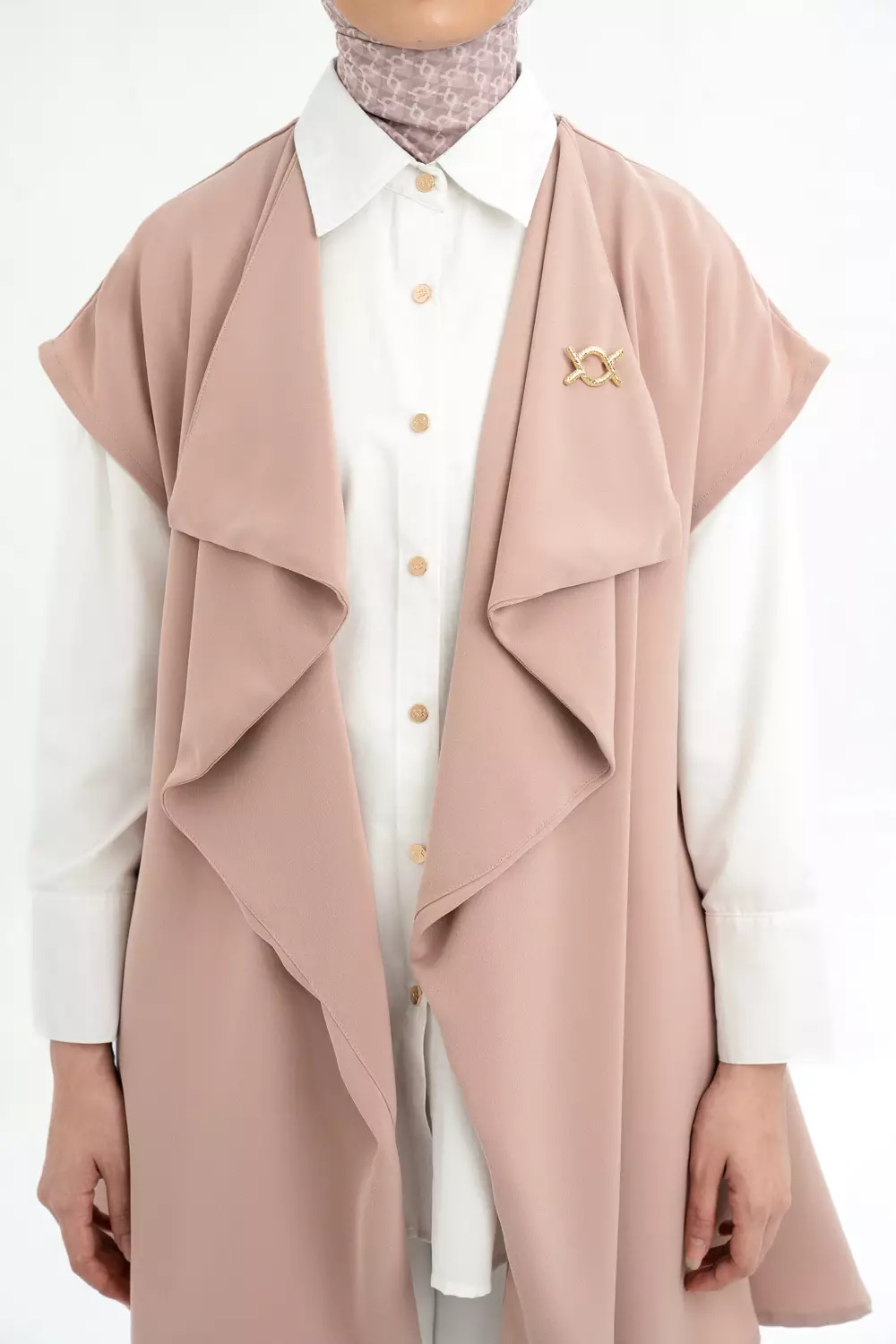 Klamby - Shara Outer Vest Dusty Rose