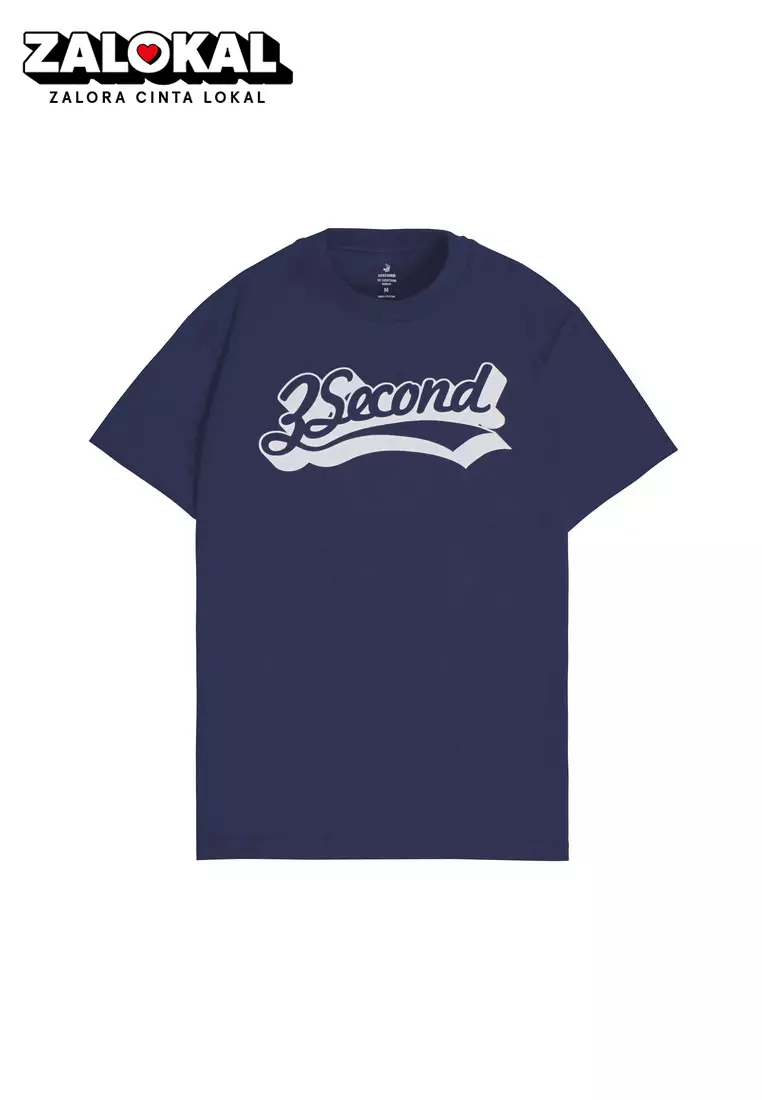 3Second Men's T-Shirt Short Sleeve Cotton Logo Script OL-C361223