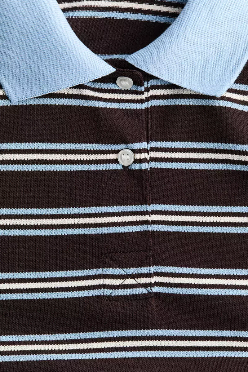 Drawstring-detail polo shirt
