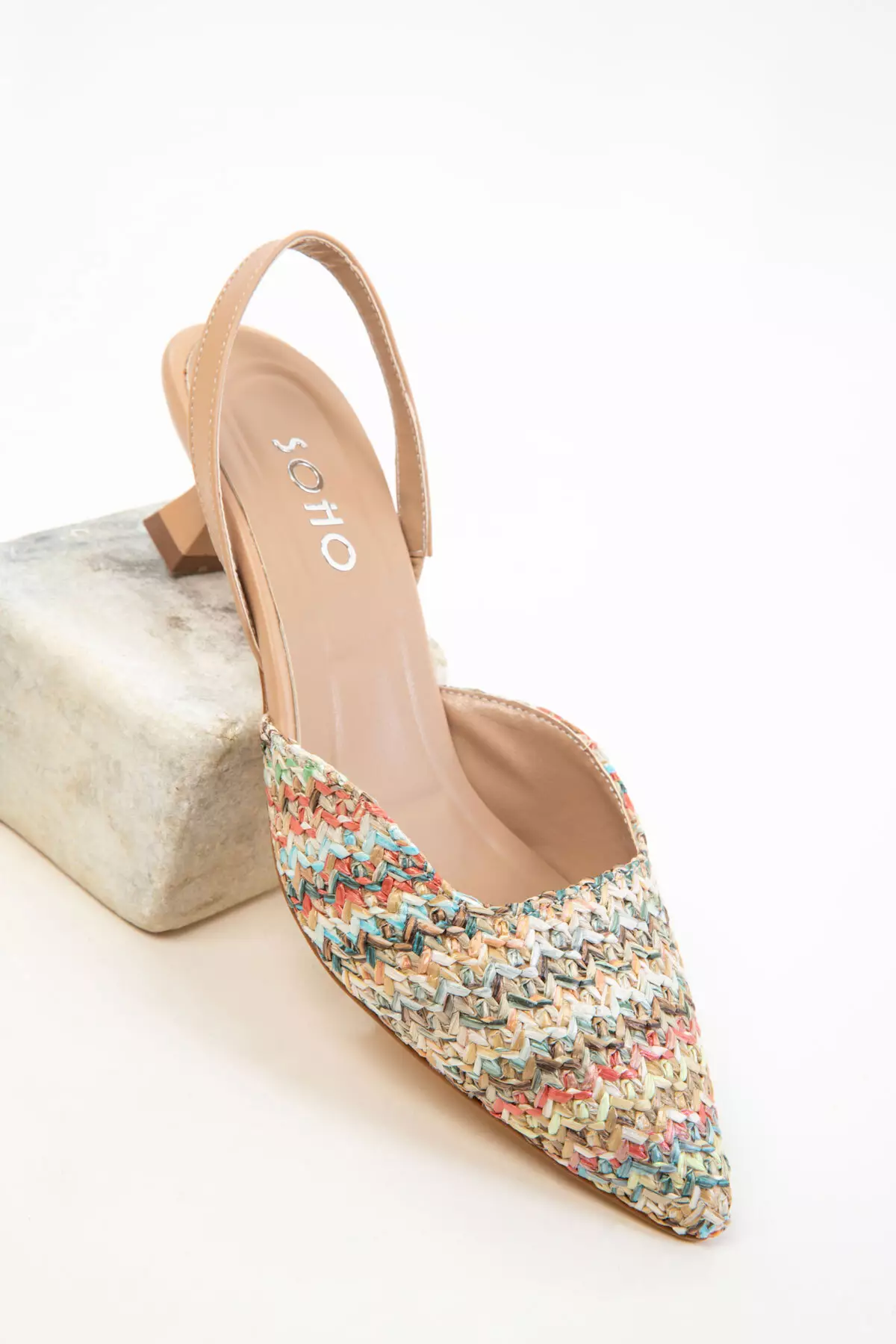 Blue Multi Women's Classic Heeled Shoes 20650