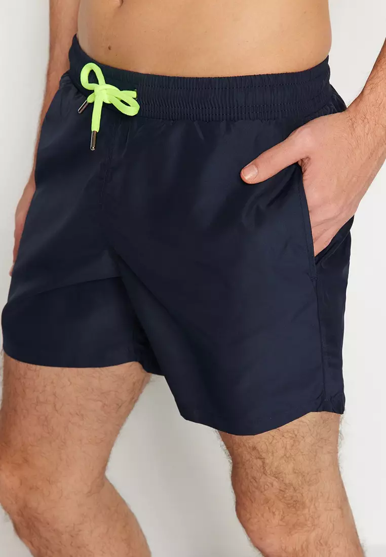 Navy Blue Basic Standard Size Swimsuit Swim Shorts TMNSS20DS0023