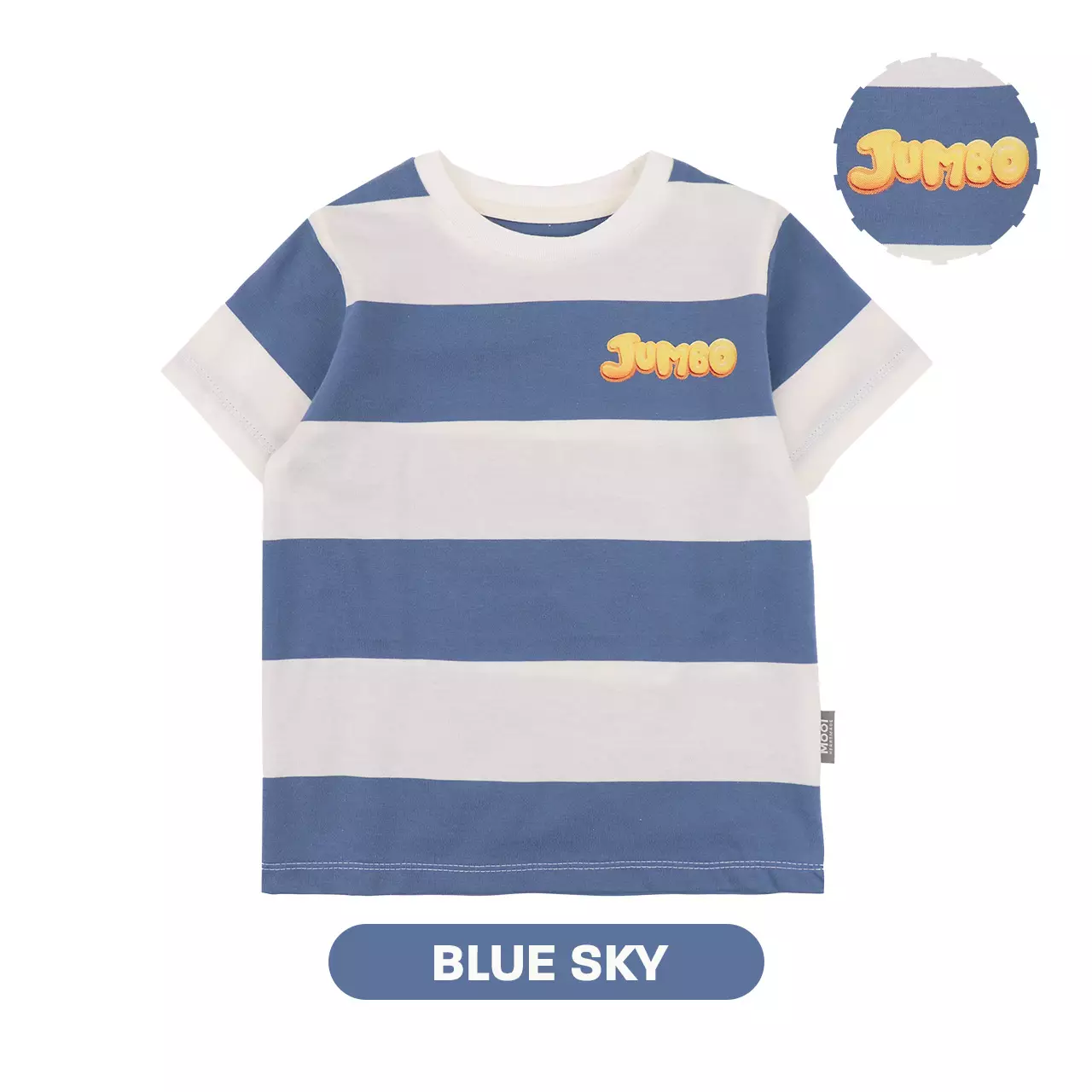 Mooi X Jumbo Kaos Anak Unisex T-shirt Striped Kids - Blue Sky