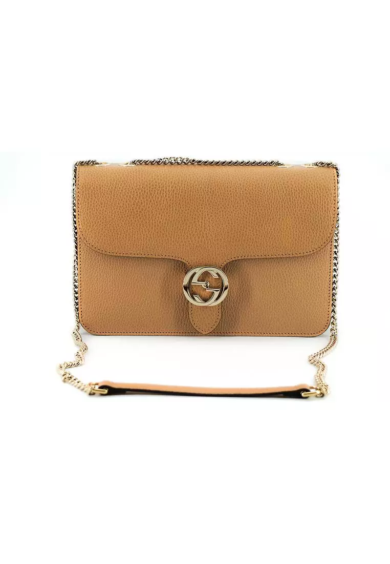 Buy Gucci Gucci Shoulder Bag with Interlocking GG Snap Closure