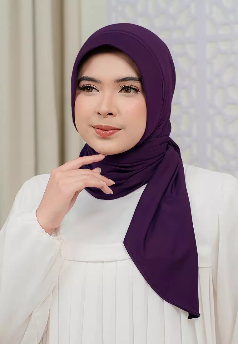 HIJAB INSTAN SOFTPAD AMEENA - DARK PURPLE
