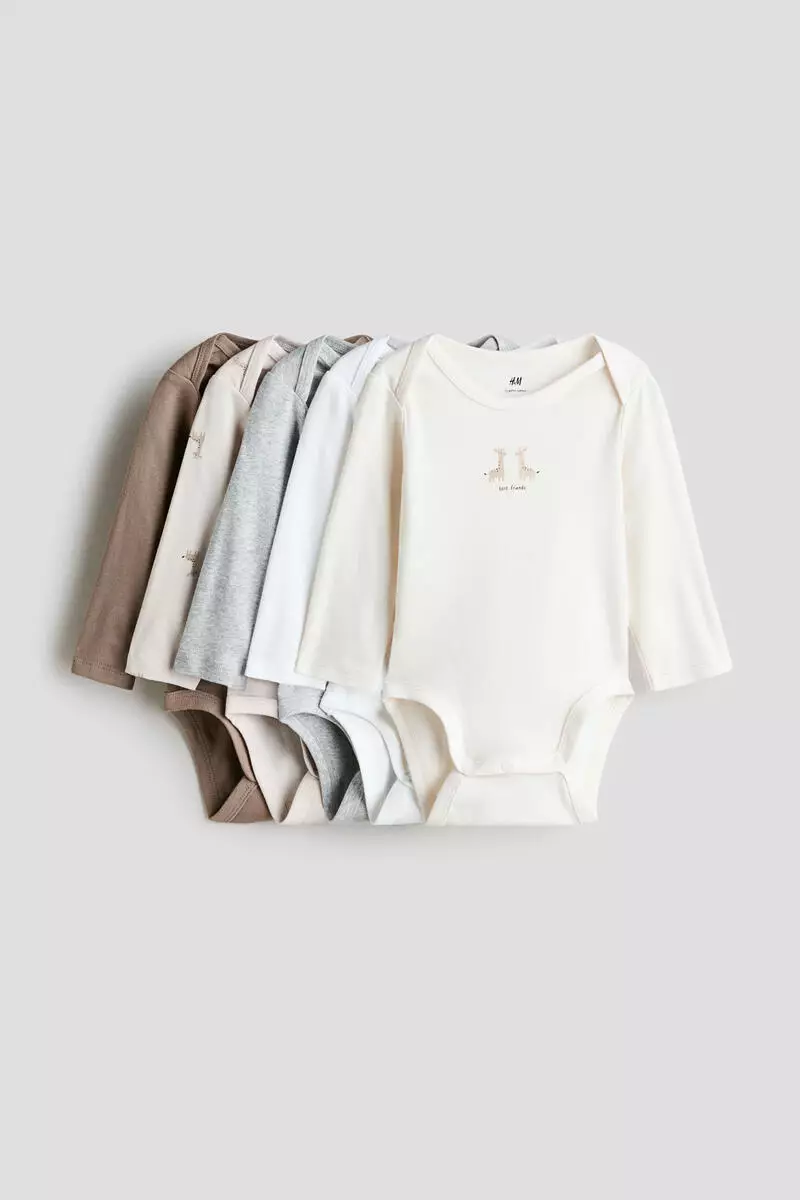 5-pack long-sleeved bodysuits