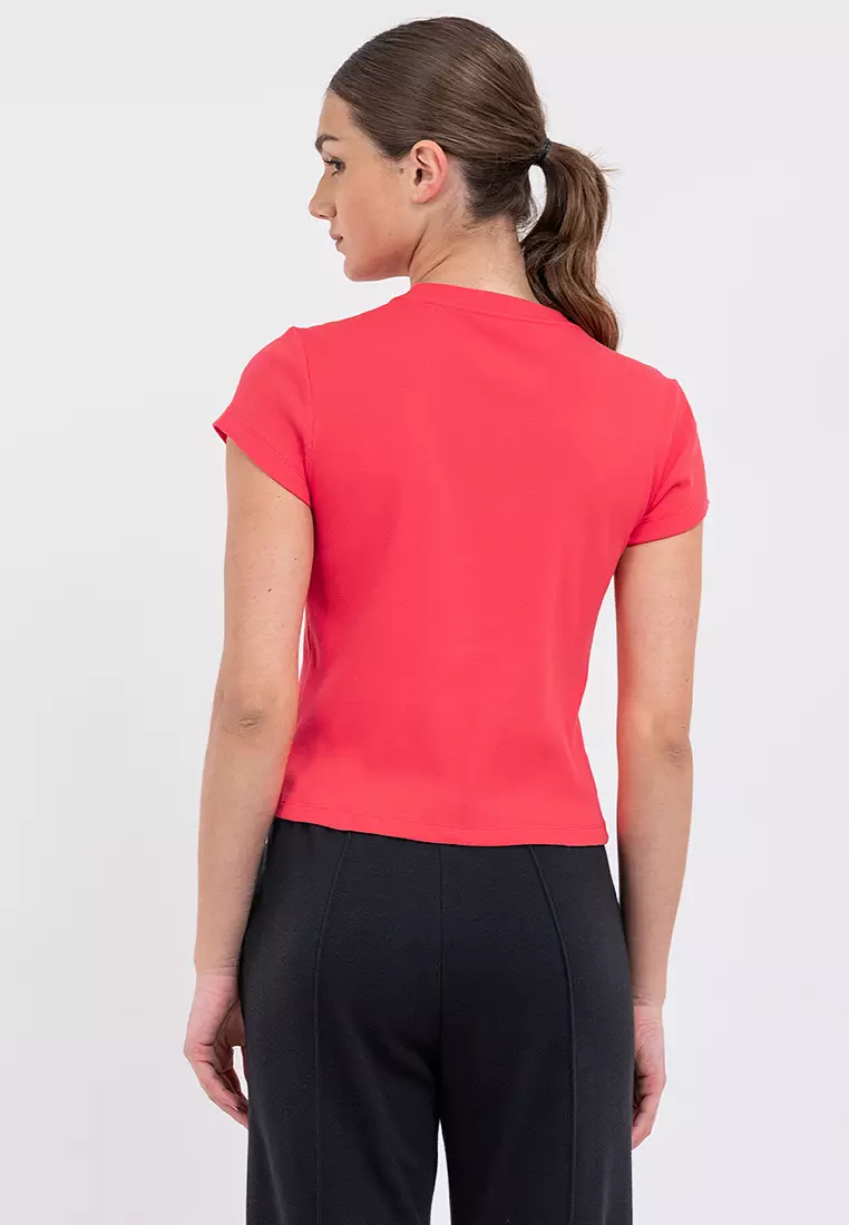 Tight Ribbed Short-Sleeve T-Shirt