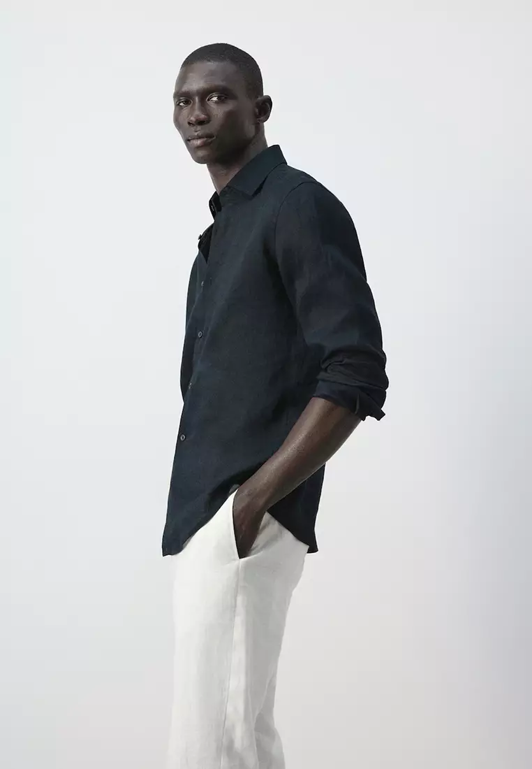 100% Linen Slim-Fit Shirt