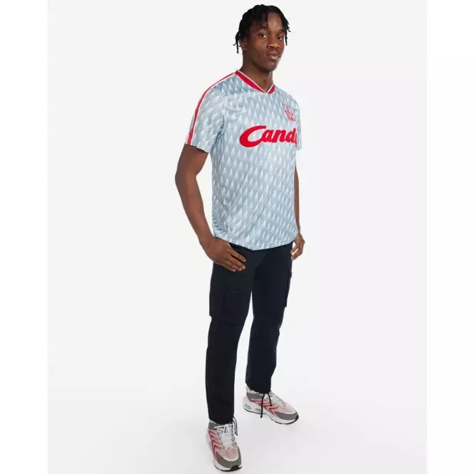 Liverpool FC Lfc Adult Retro 89-91 Candy Away Shirt Men - Official LFC Jersey Original Pria