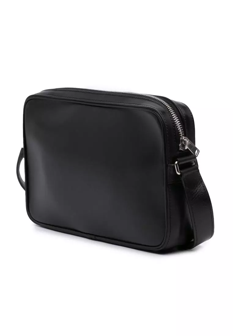 Pre-Loved Celine Smooth Calfskin Logo Messenger Bag