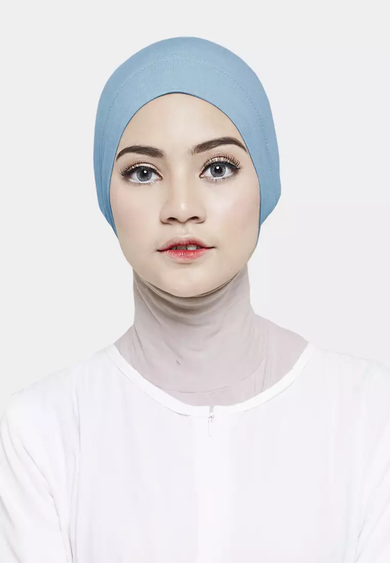Cotton Bee - Inner Rayon Basic | Ciput Hijab Karet | Dalaman Kerudung - Sky Blue