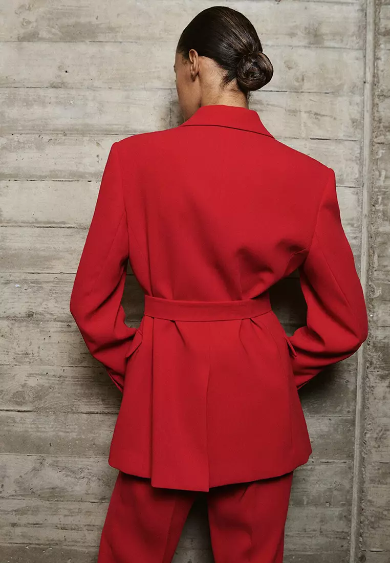 Suit Jacket With Scarf