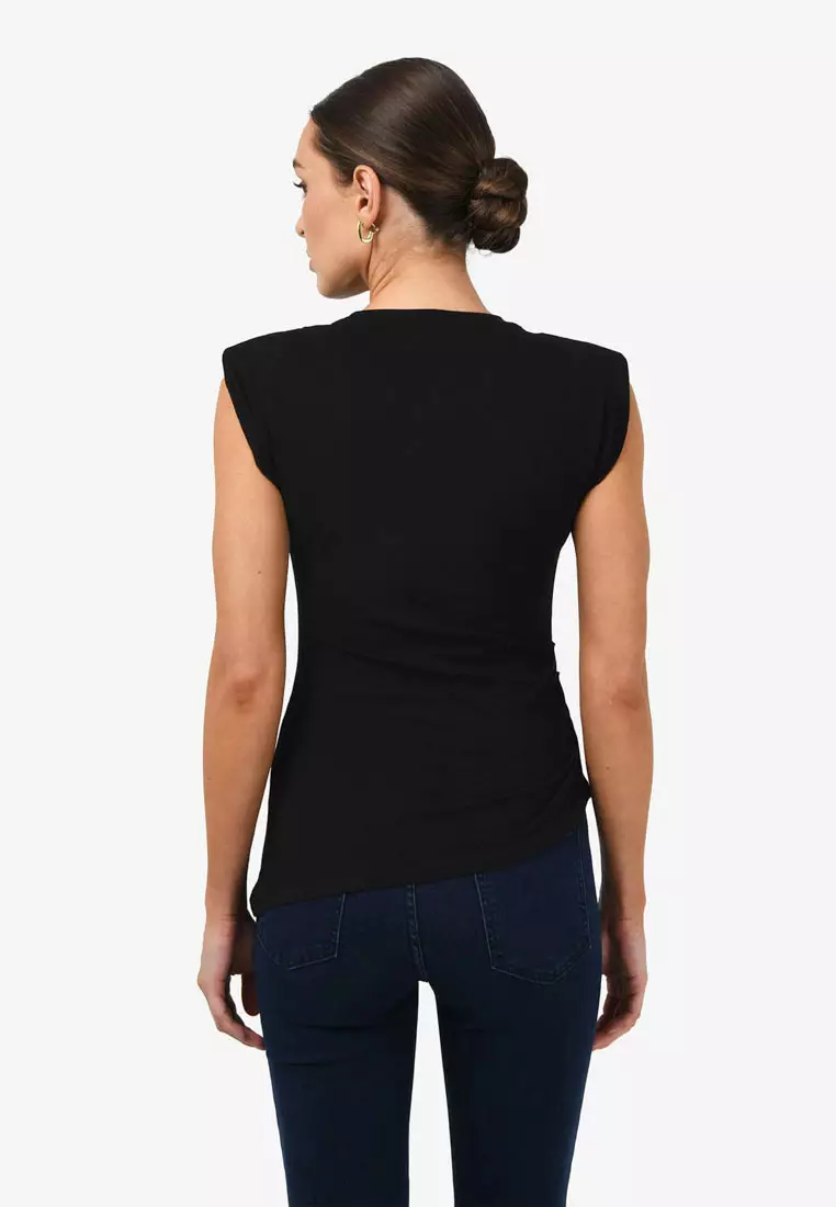 Sarah Padded Ruched Jersey Top