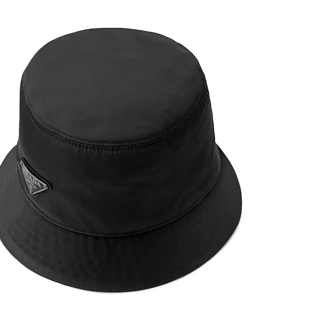 Prada black nylon bucket hat cheap