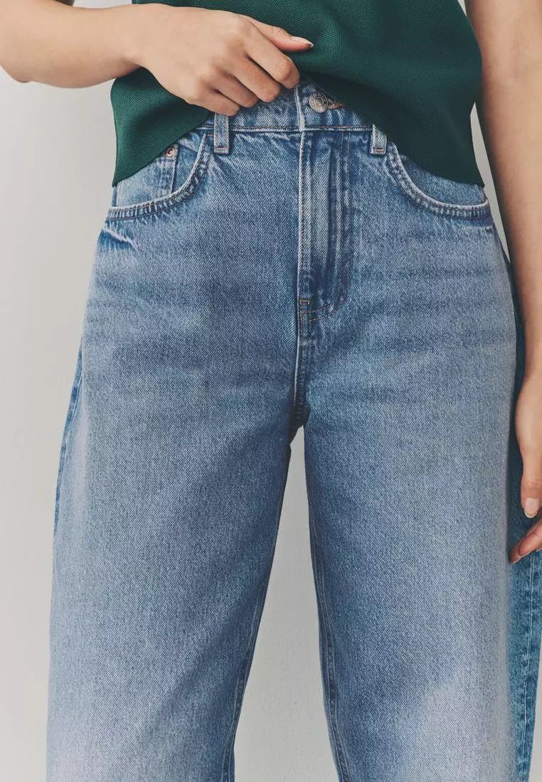 100% Cotton Barrel Leg Jeans
