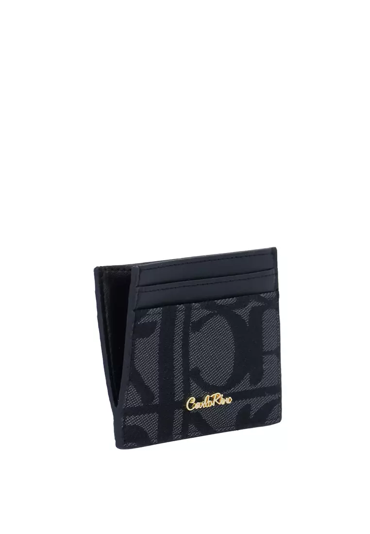CR Carlo GEO Jacquard Ava Card Holder - Black