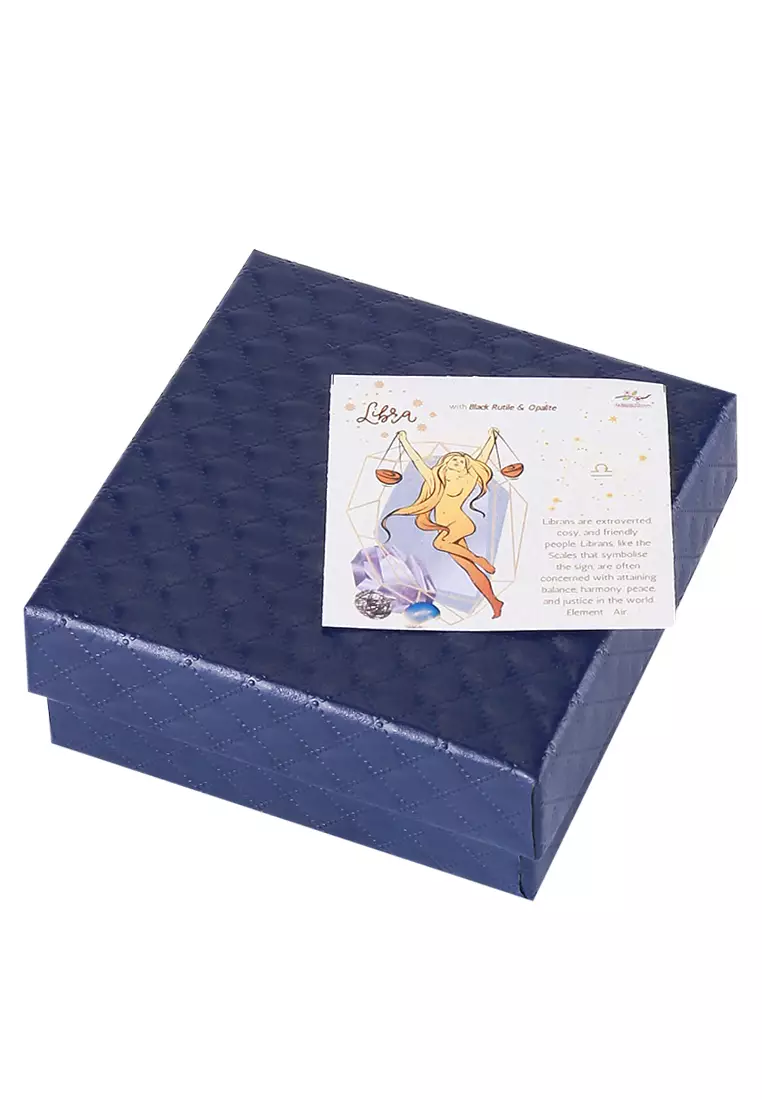 Libra with Black Rutilated & Opalite