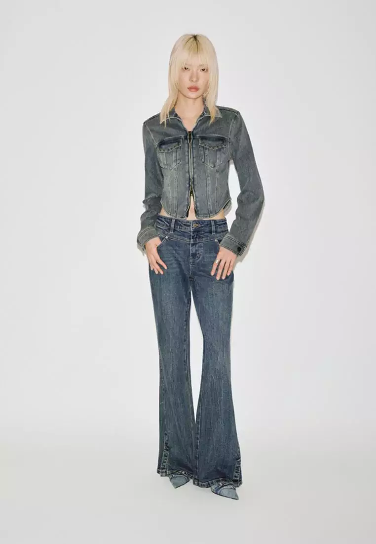 High Rise Bootcut Stretch Denim Jeans