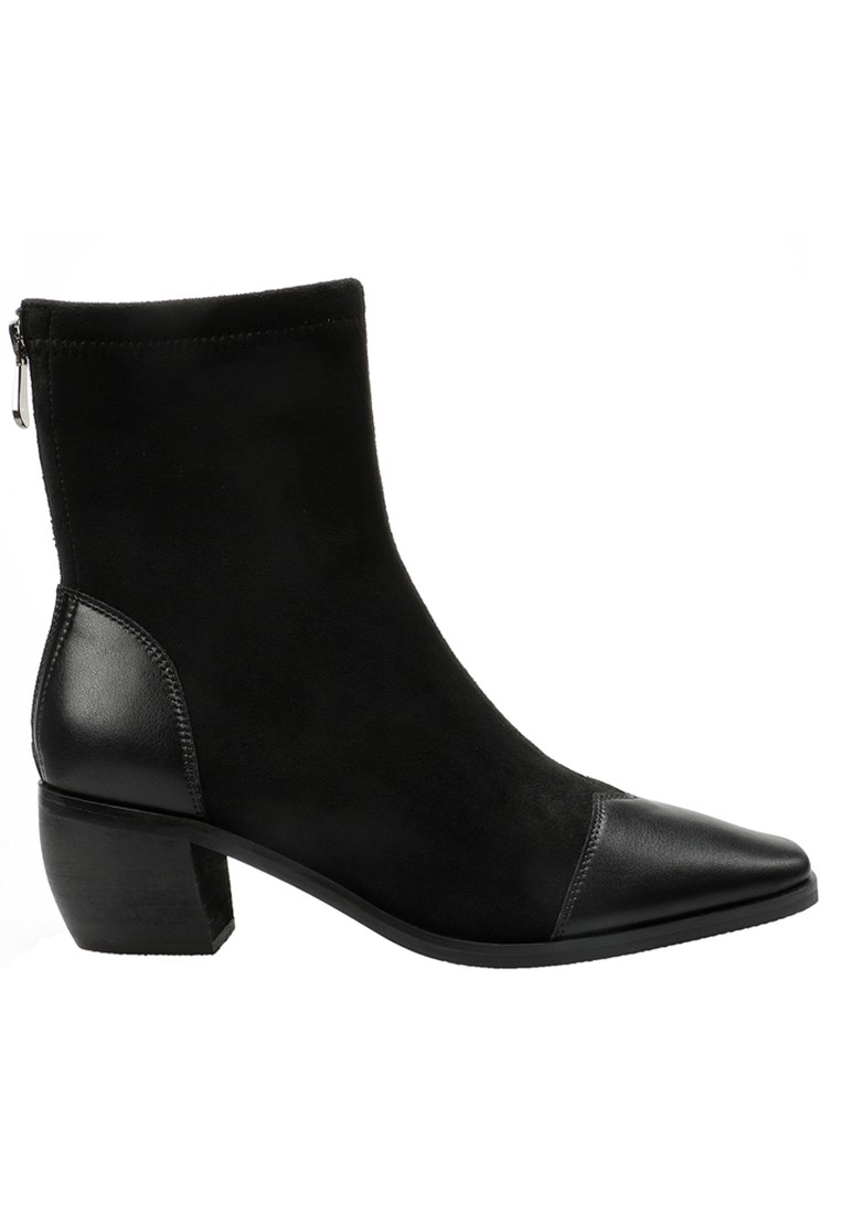 Suede Fabric Stitched Chelsea Boots TE8159-7