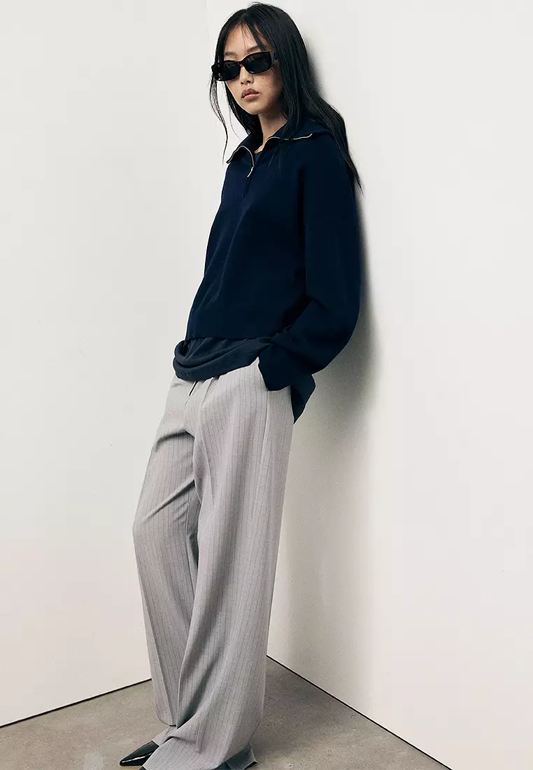 Pinstripe Suit Trousers