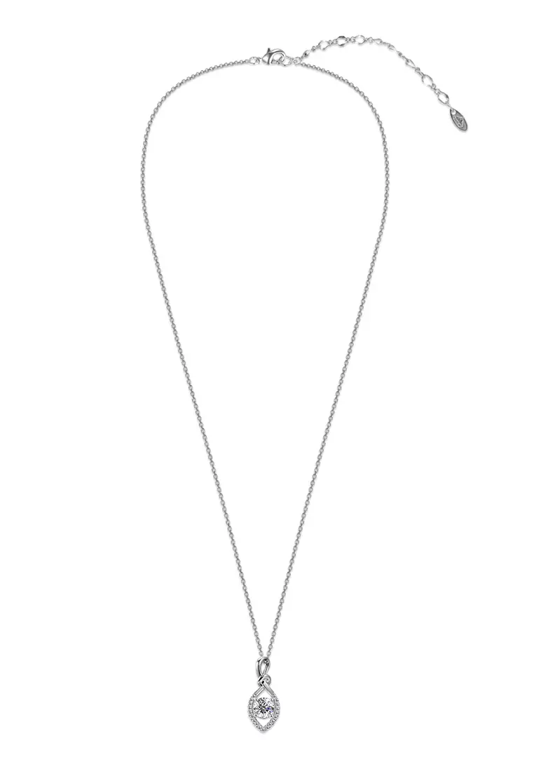 Berlian Moissanite Cheri Pendant [GRA CERTIFICATE MOISSANITE DIAMOND] - Kalung 1.0 CT Moissanite Diamond 925 Silver CELESTA by Her Jewellery