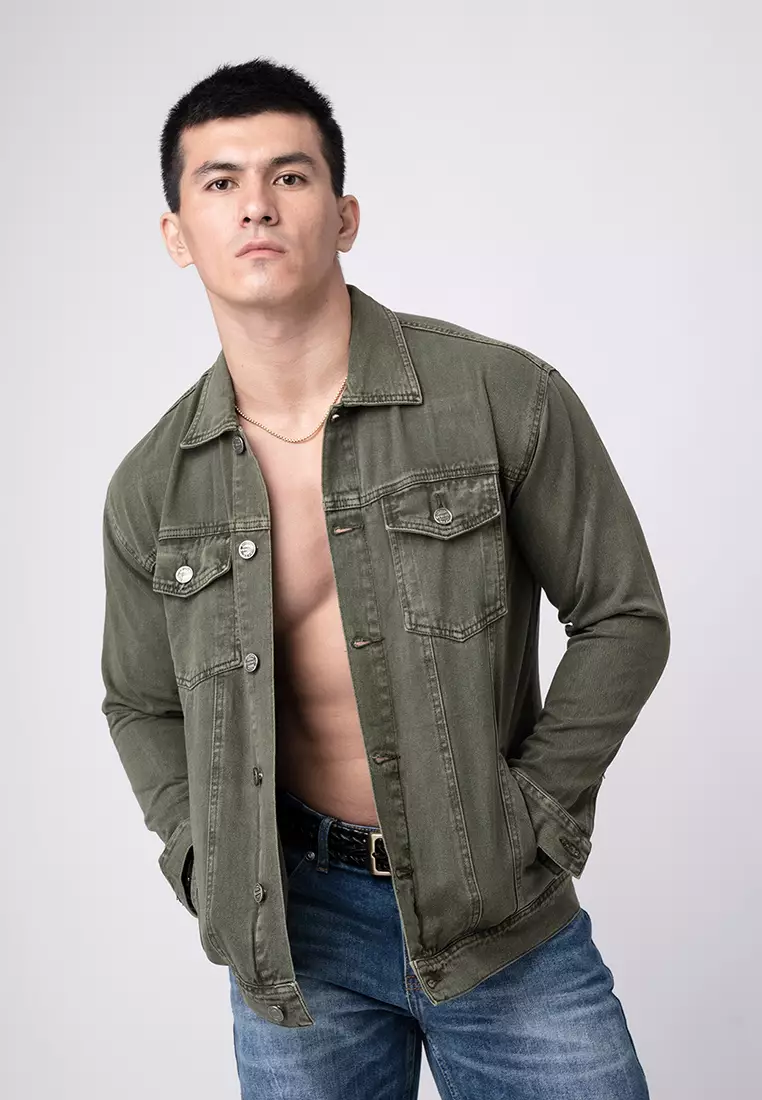 Jacket Jeans Green Army Premium