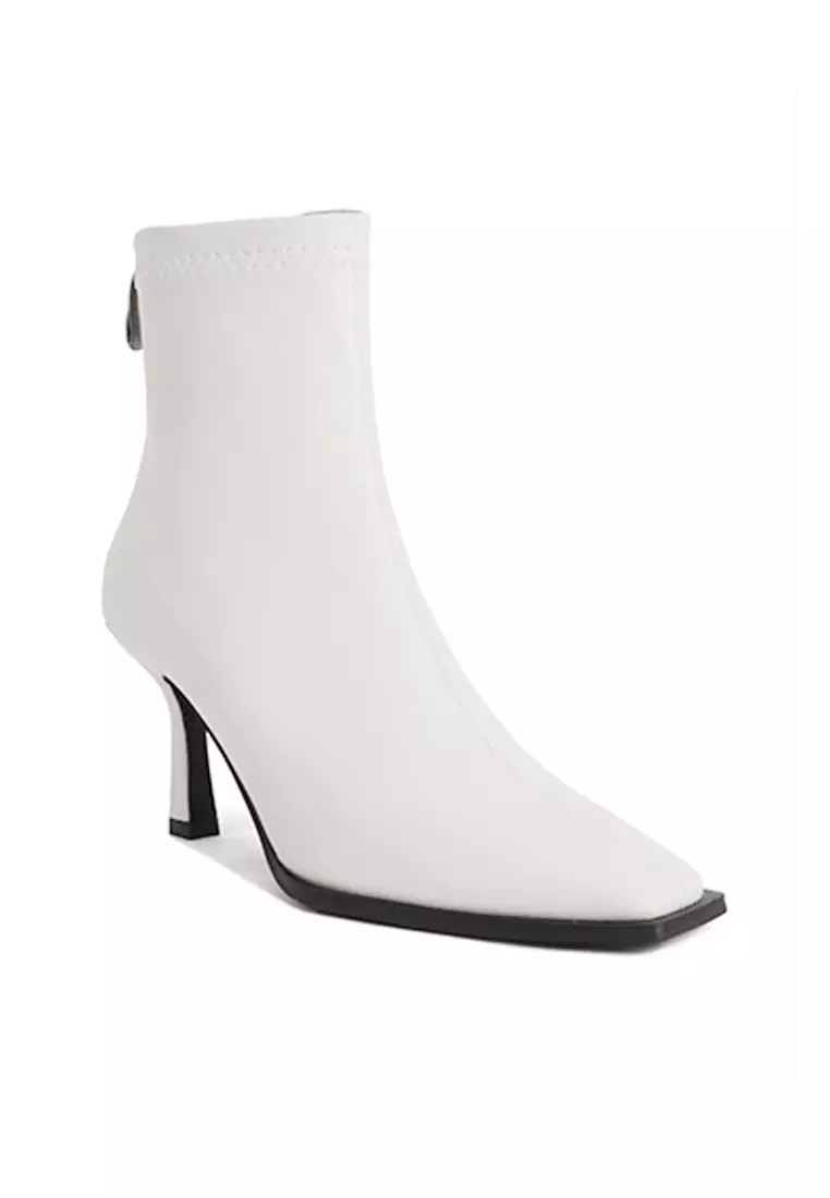VANSA Slim Stretch Microfiber Leather Ankle Boots VSW B837561