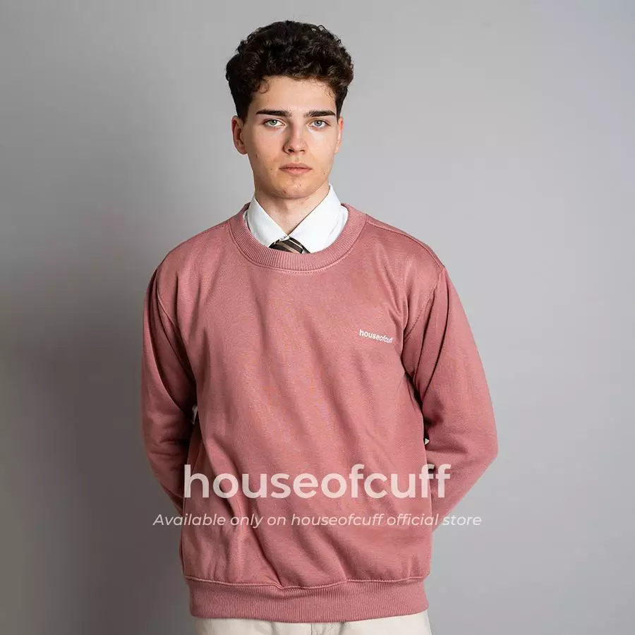 Houseofcuff sweater crewneck basic outer dusty pink
