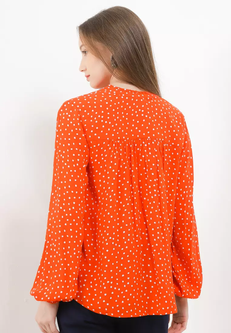 Printed Regular Fit Long Sleeve Blouse