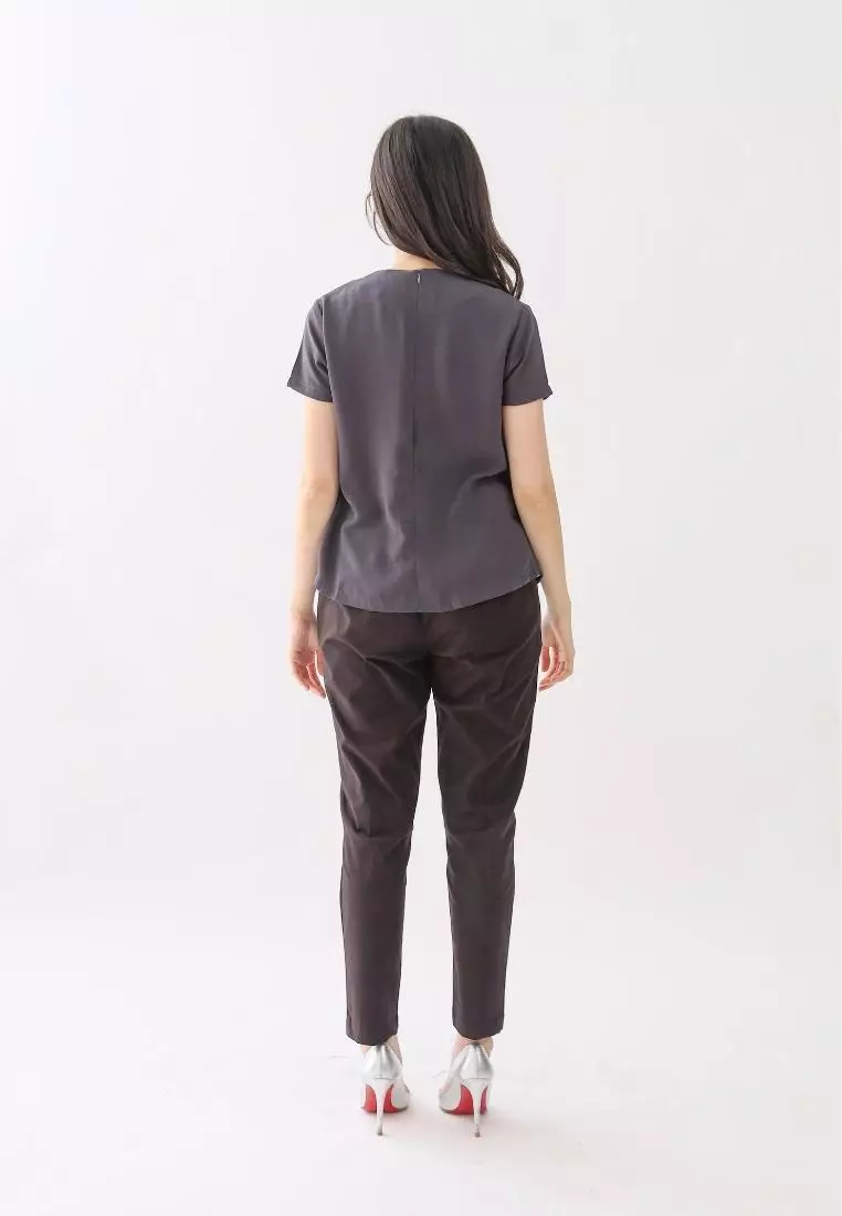 MilleFleur Ladies blouse ye on top grey