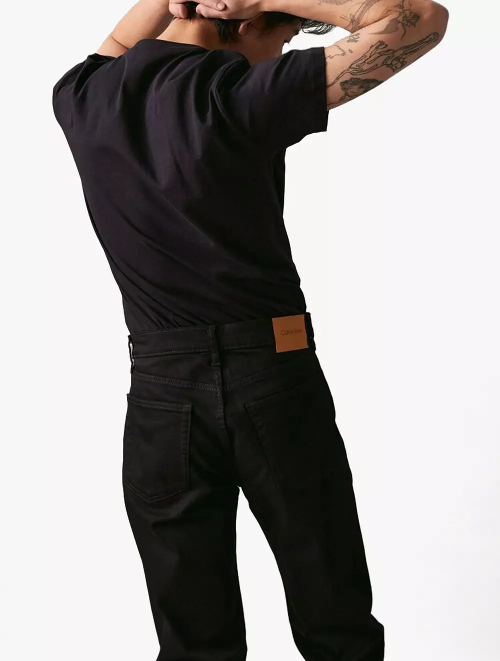 CALVIN KLEIN - STANDARD STRAIGHT FOREVER BLACK JEANS - Black - black