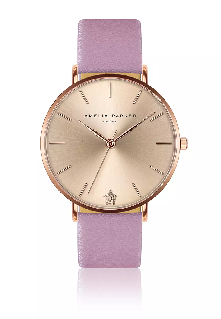 Amelia Parker  Sky Pink Leather women watch