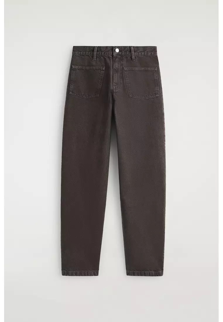 PATCH-POCKET STRAIGHT-LEG JEANS
