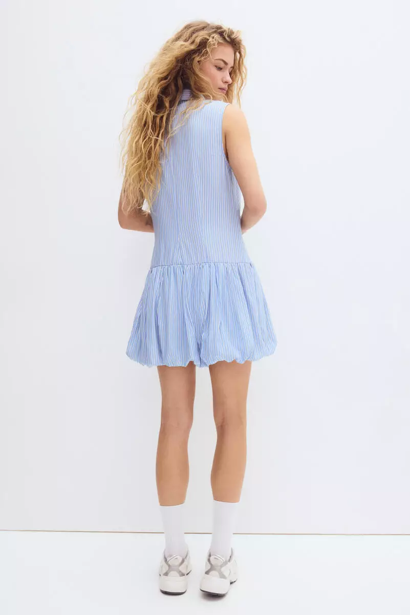 Bubble-hem shirt dress