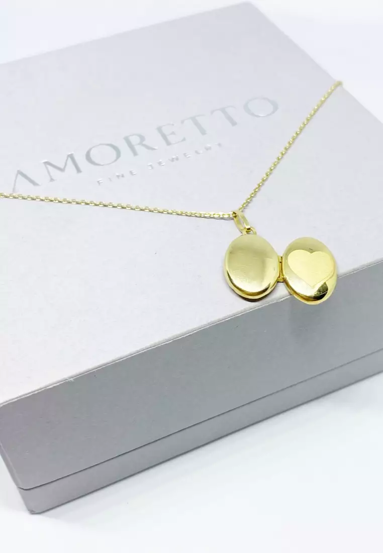 Per Sempre 18K Gold Adjustable Locket Necklace in 20"