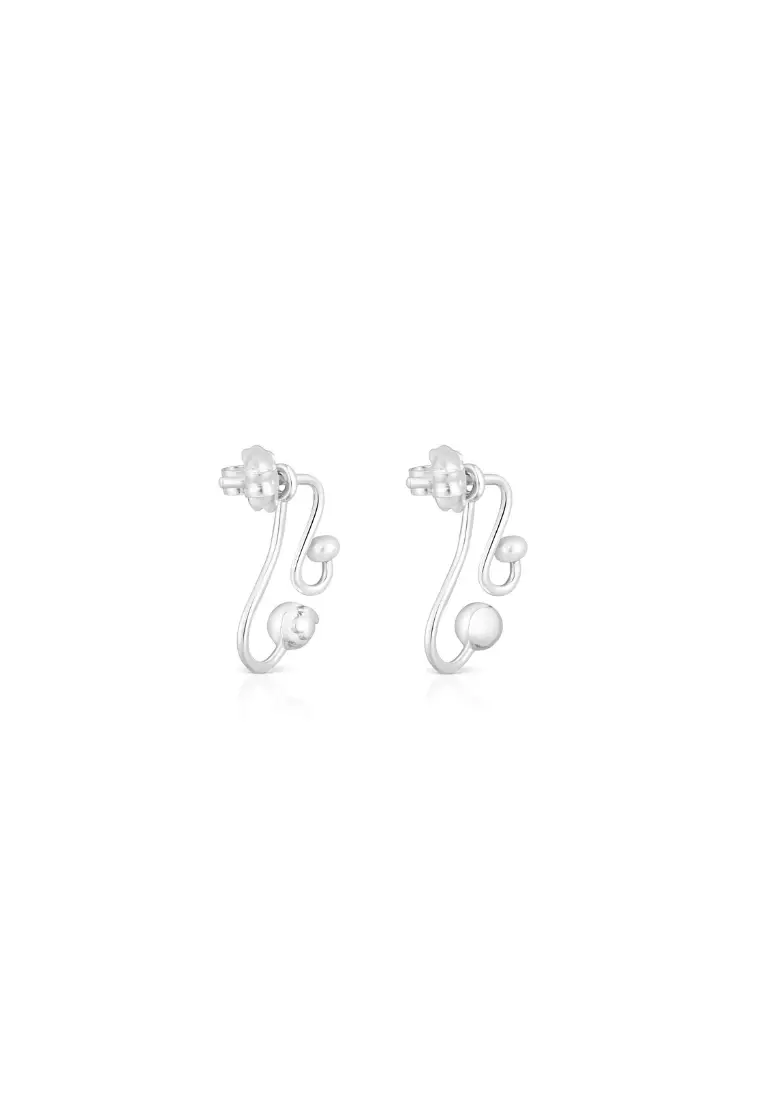 網上選購Tous TOUS Tsuri Silver Two-Piece Earrings with Cultured Pearls 2024 系列|  ZALORA香港