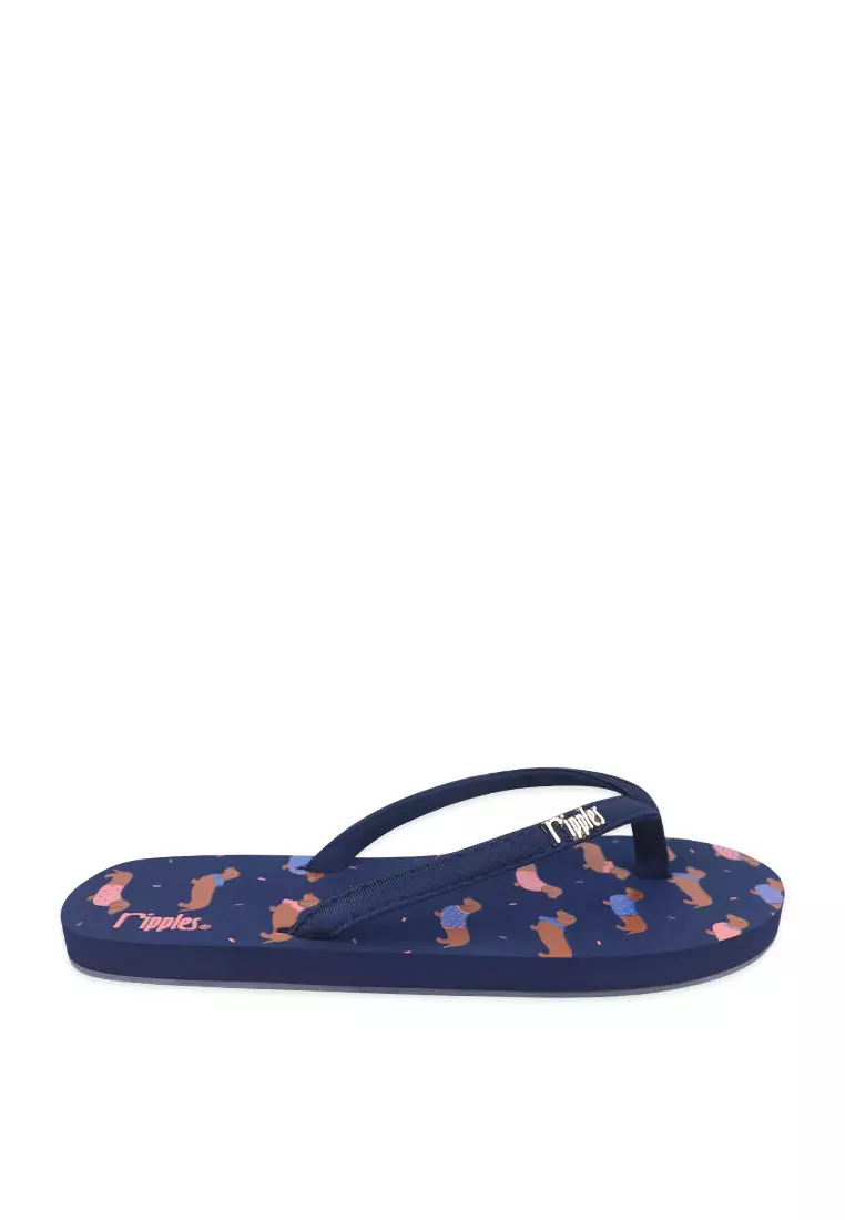 Joules dachshund flip flops cheap