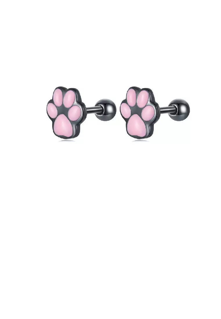 Cat paw outlet print earrings