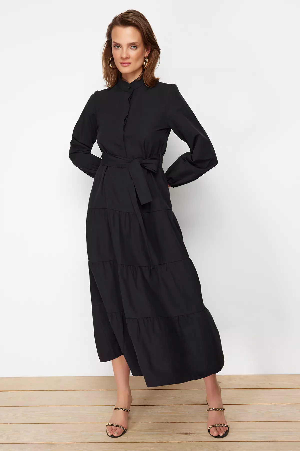Trendyol Belted Maxi Dress