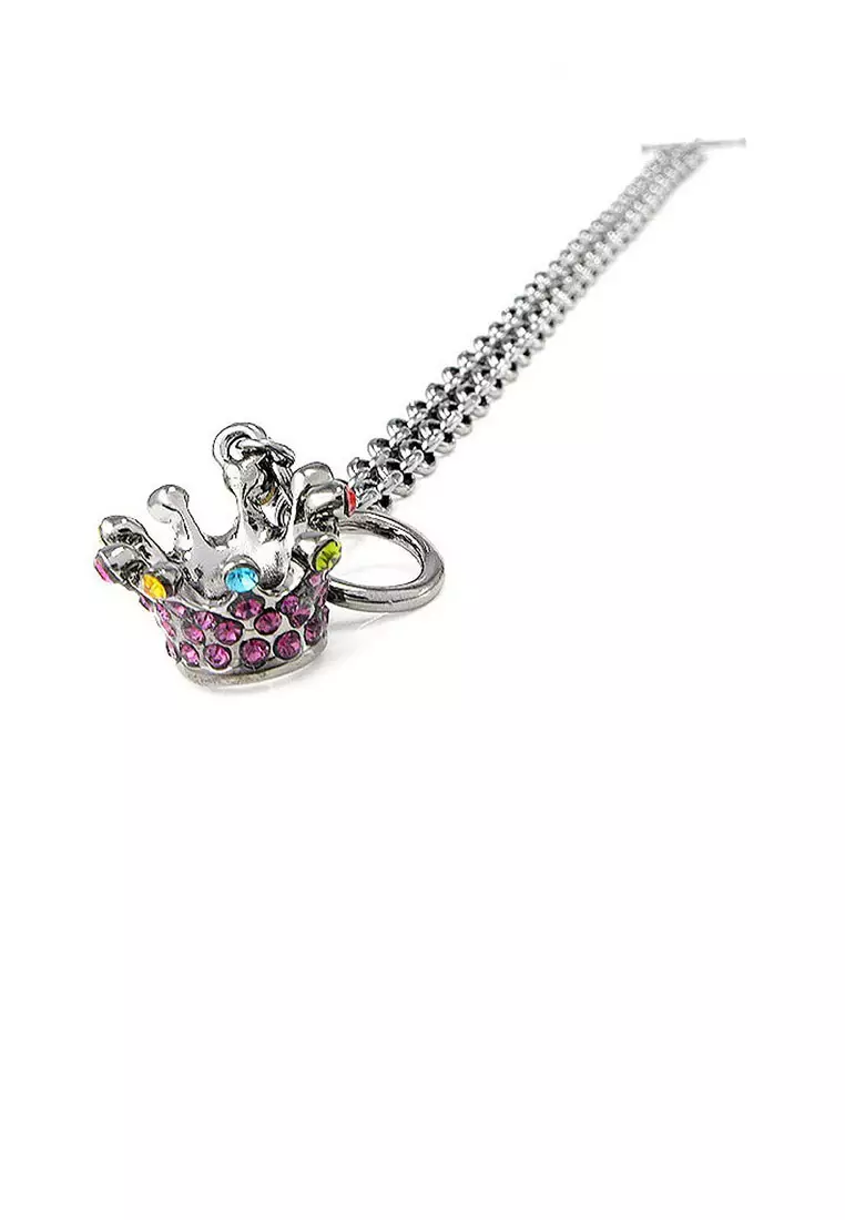 Crown Bracelet with Multi-color Austrian Element Crystals