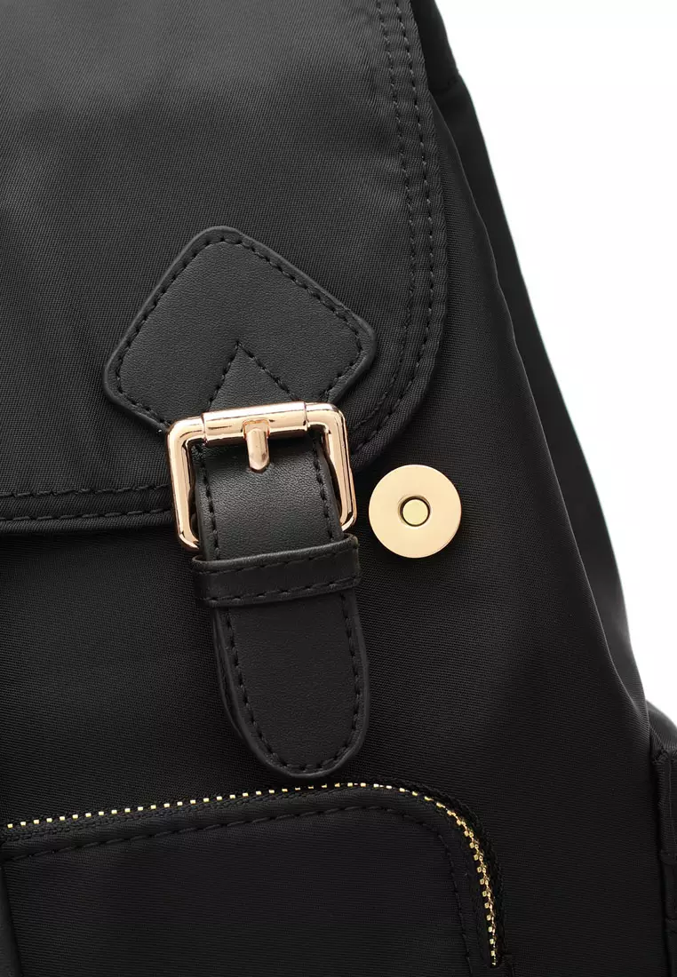 Women's Top Flap Backpack - Black