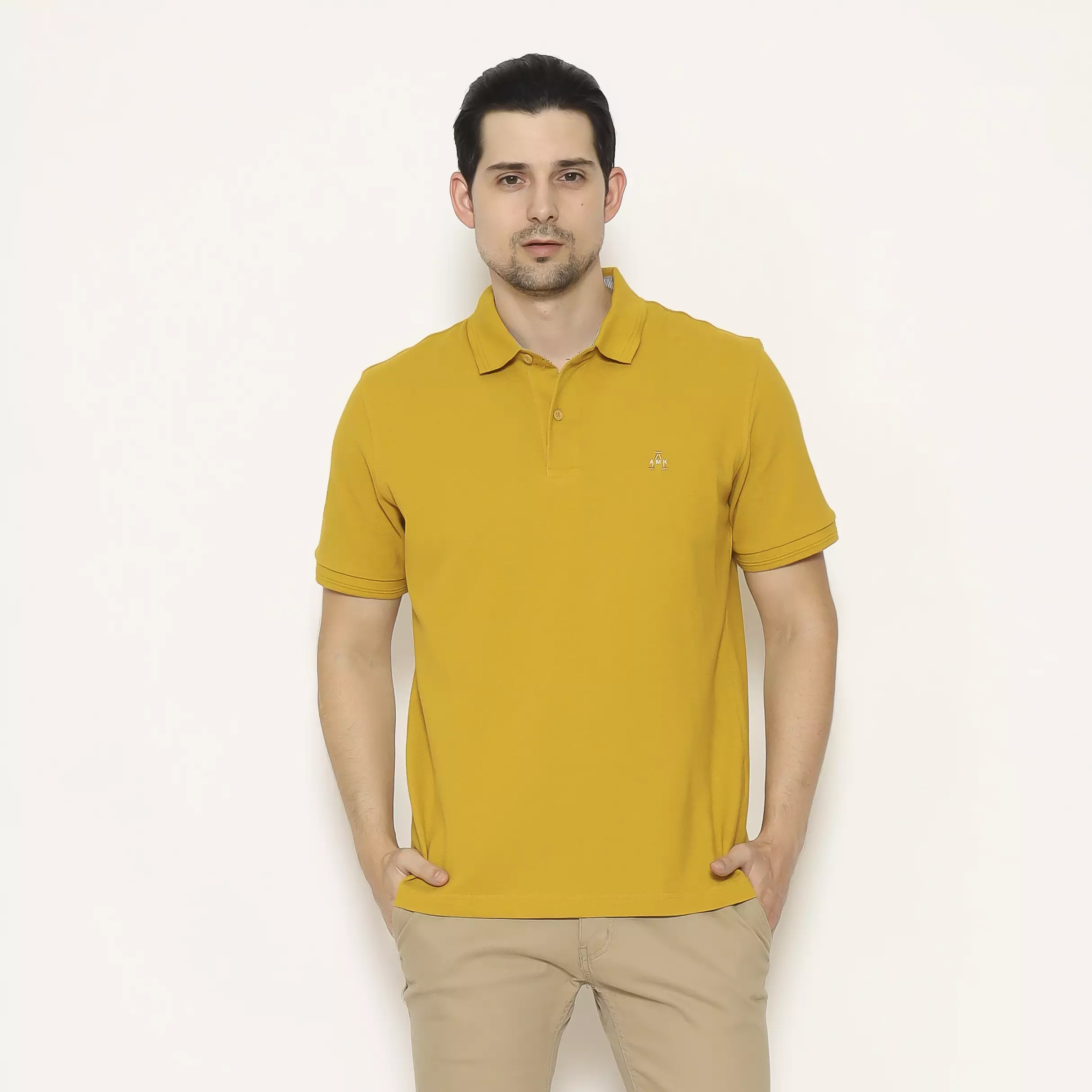 AMK Kaos POLO Solid Lengan Pendek PS ASUKA S/S Camel