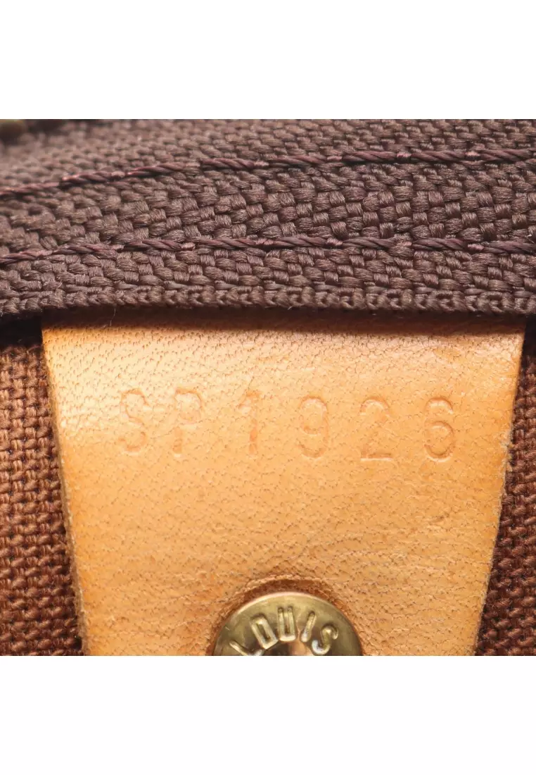 Pre-Loved Louis Vuitton Keepall 50 monogram Boston bag PVC leather Brown