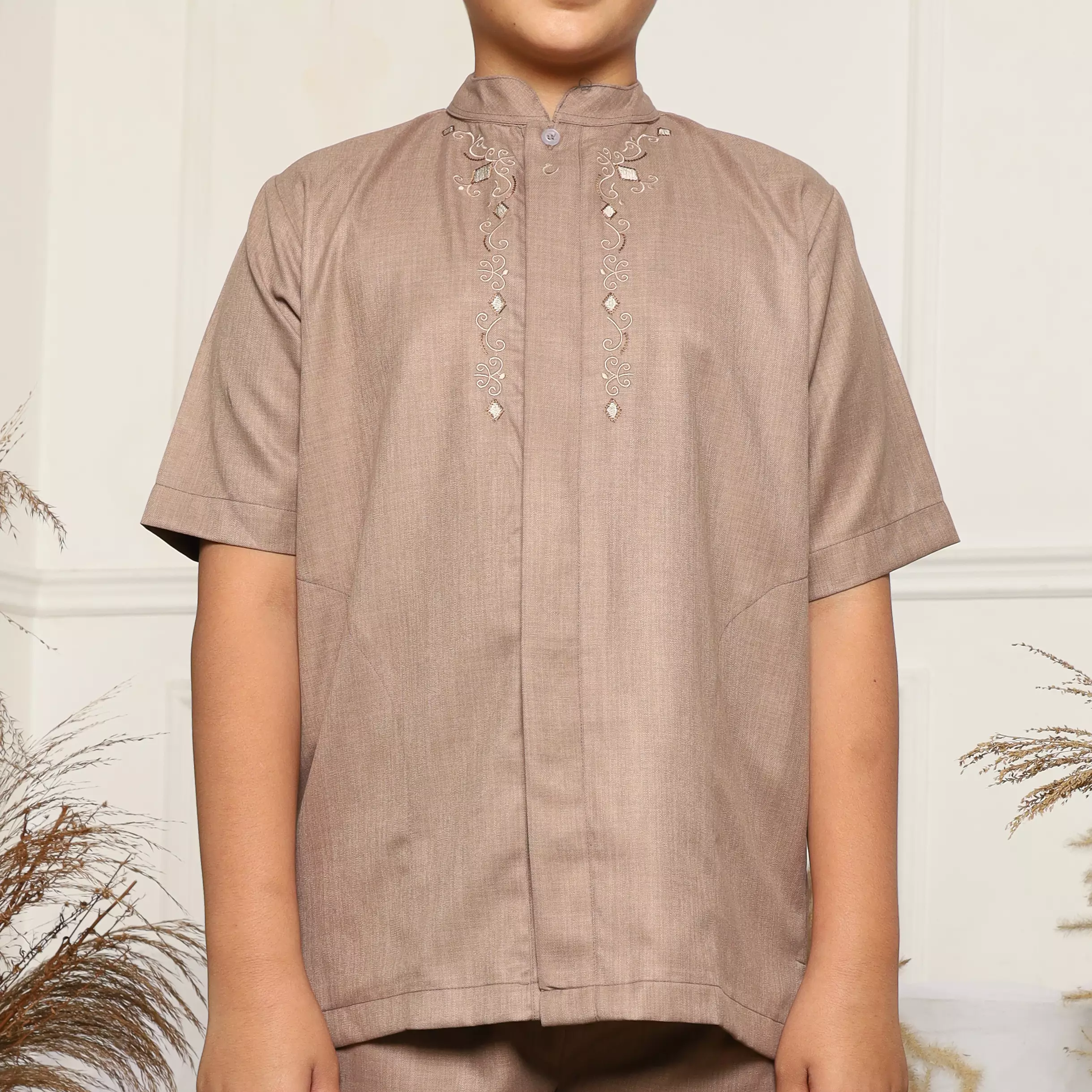 Baju Koko Anak Sarimbit KKA 44 Mocca