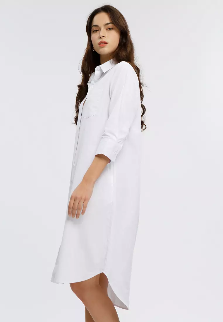 Minimal BB Bunee Dress R White