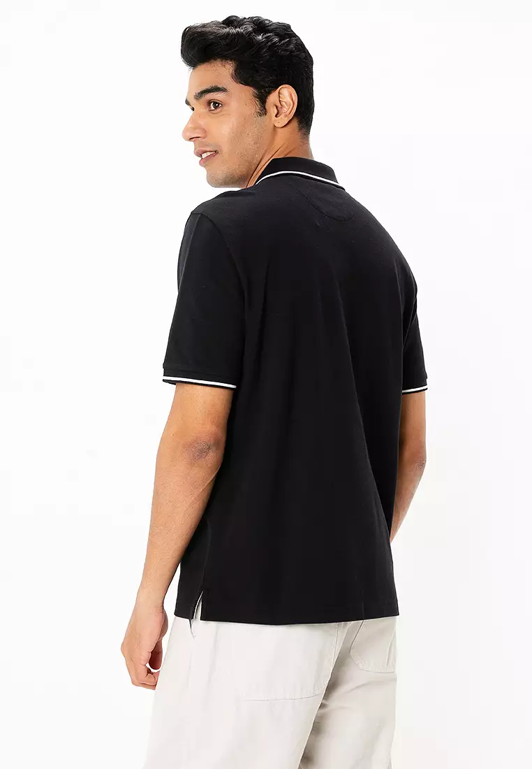 Contrast Piqué Polo Shirt